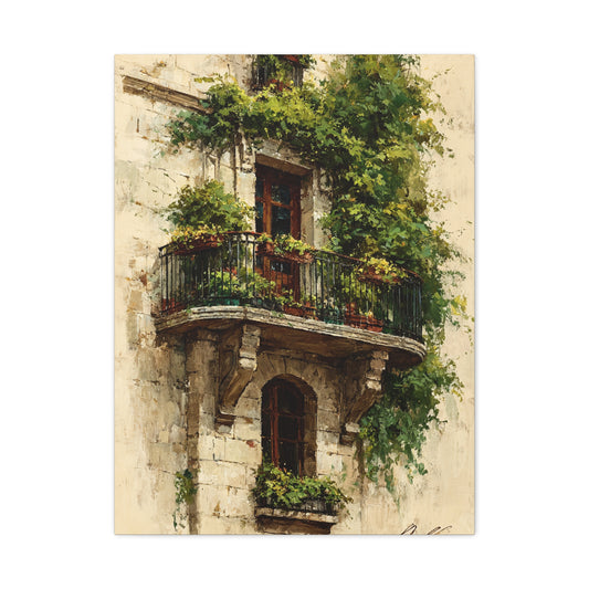 Parisian Balcony Ivy Wall Art & Canvas Print