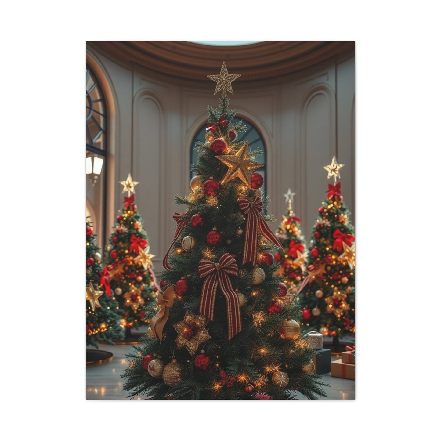 Supreme Christmas Trees & Wreath Art Collection Wall Art & Canvas Print