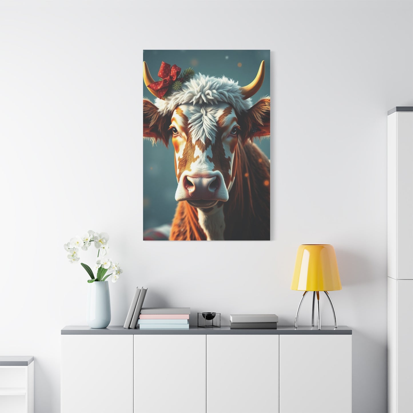 Masterpiece Christmas Cow Art Vision Wall Art & Canvas Print
