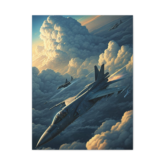 Skyborn Jet Through Cloud Kingdom Wall Art & Canvas Prints