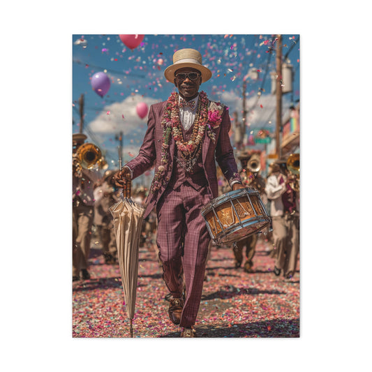 Second Line Parade Celebration Wall Art & Canvas Print