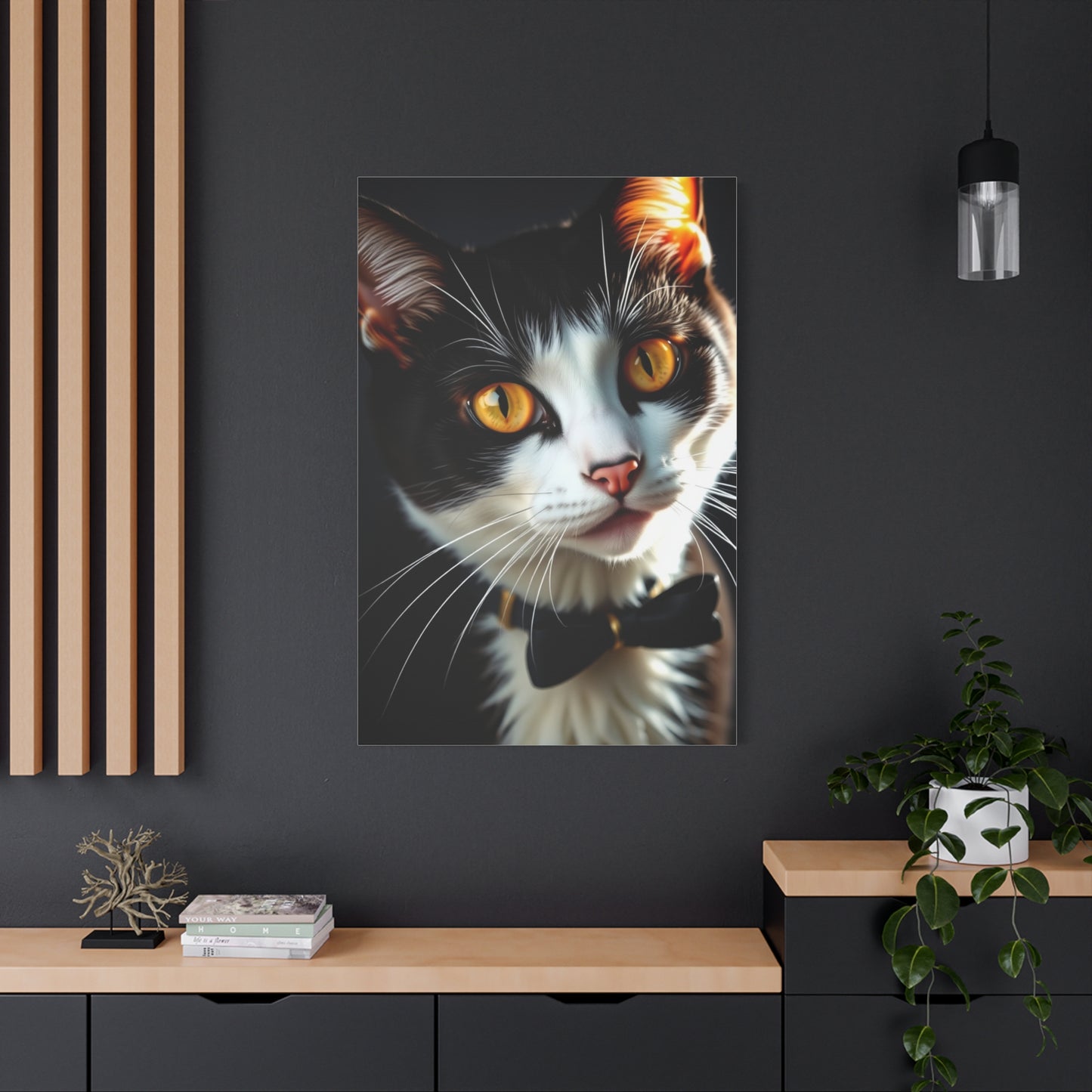 Tuxedo Cat Art Refined Canvas Wall Art & Canvas Print