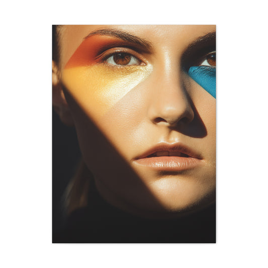 Modern Color Geometry Portrait Wall Art & Canvas Print