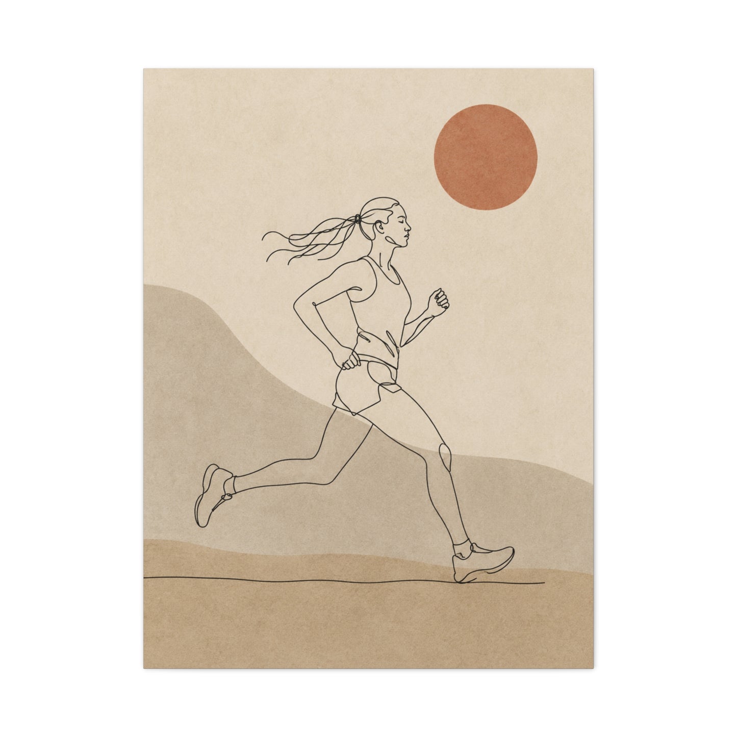 Scandinavian Runner Line Art Sports Wall Art & Canvas Print