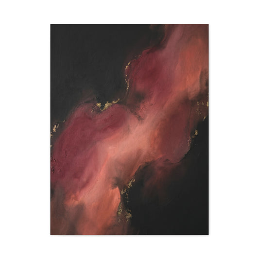 Red and Black Smoky Luxury Abstract Wall Art & Canvas Print