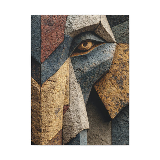 Geometric Elephant Faceted Portrait Wall Art & Canvas Print