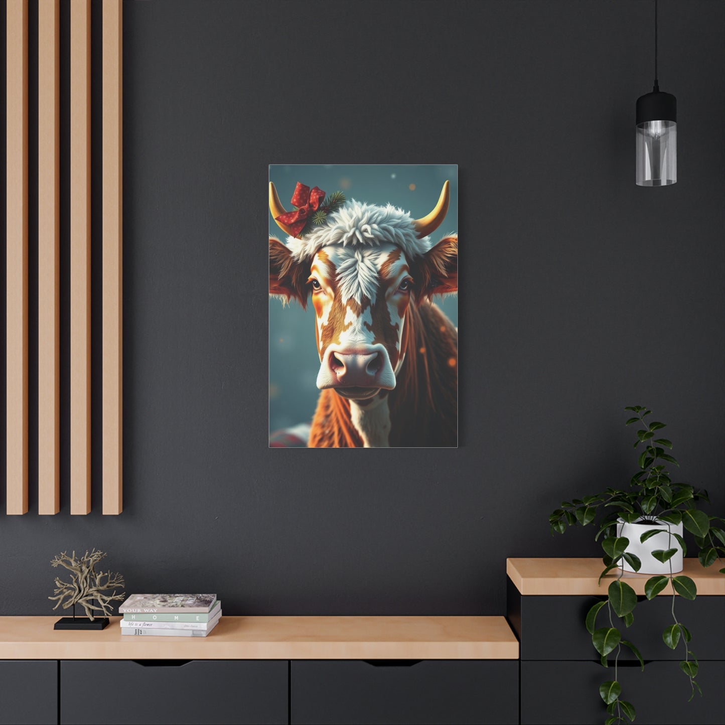 Masterpiece Christmas Cow Art Vision Wall Art & Canvas Print