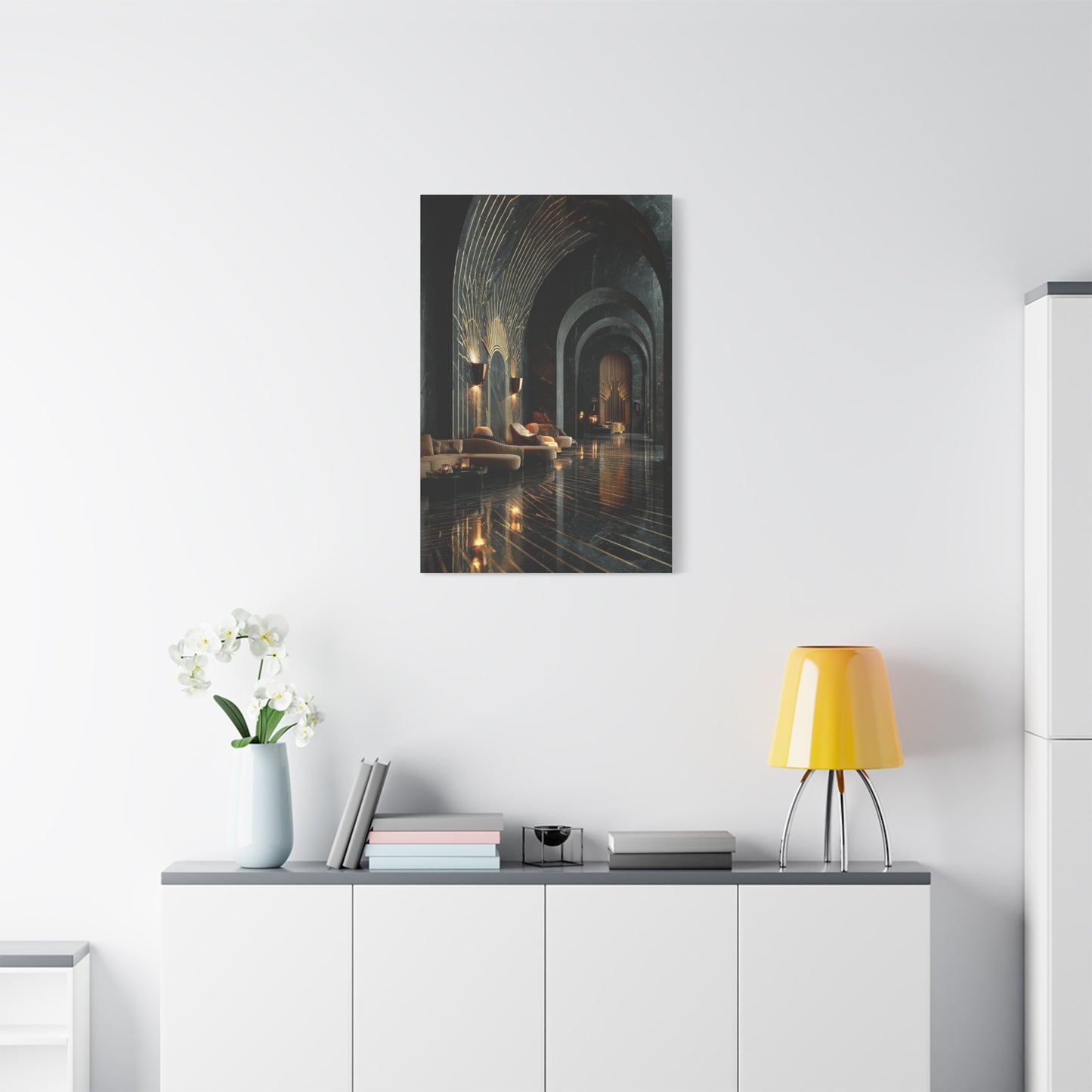 Art Deco Black and Gold Interior Wall Art & Canvas Print