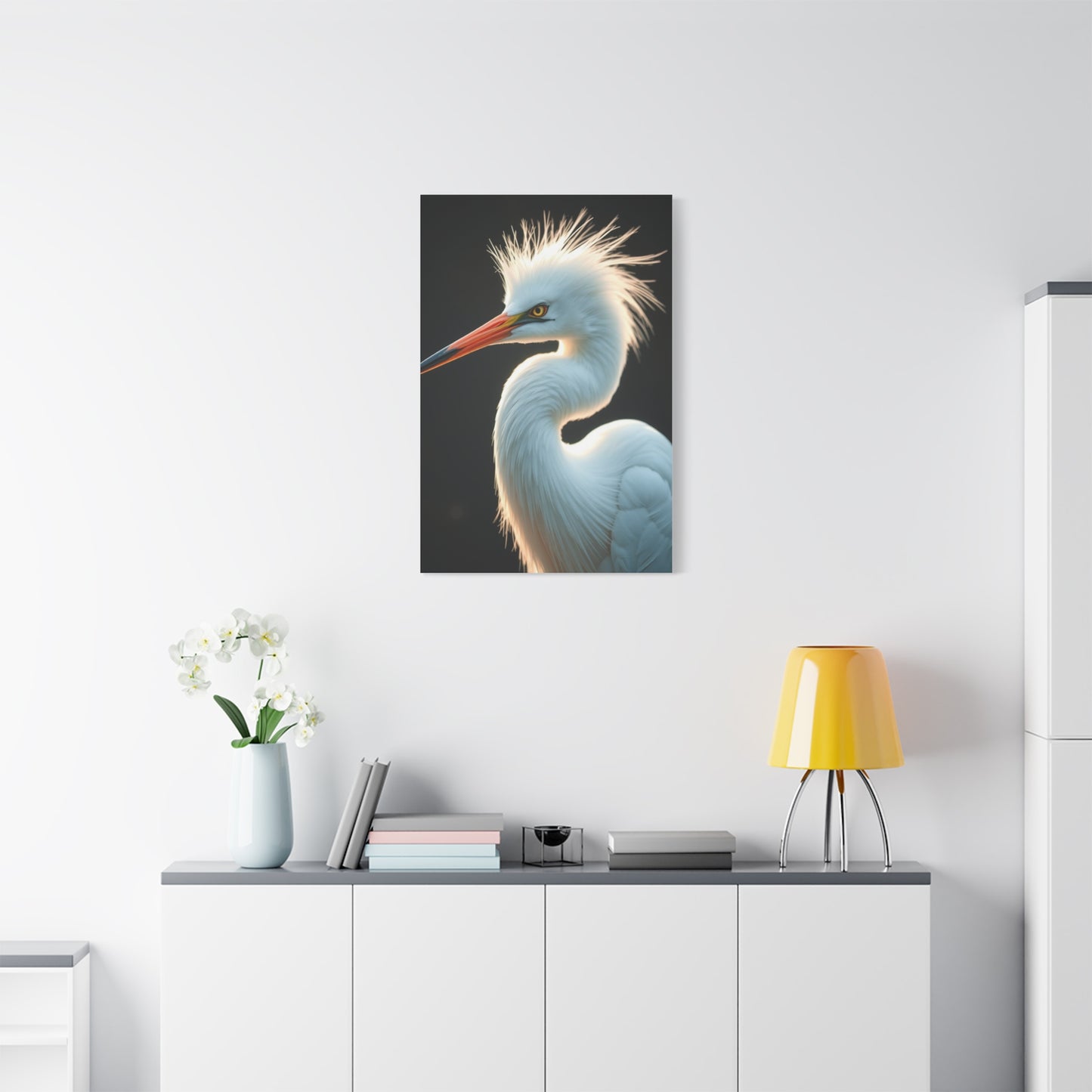 Vision Egret Art Art Wall Art & Canvas Print