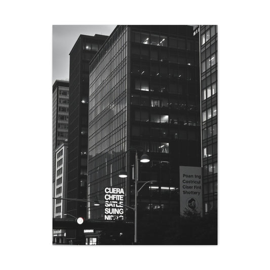 Elite Black & White Cityscapes Art Vision Wall Art & Canvas Print