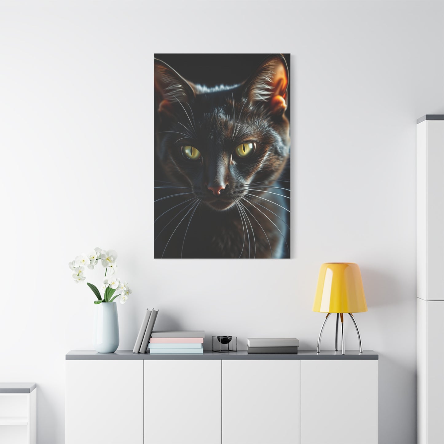 Vision Black Cat Art Art Wall Art & Canvas Print