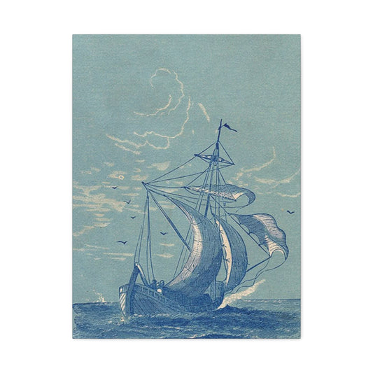 Ship Sailing In Sea Wall Art & Canvas Prints