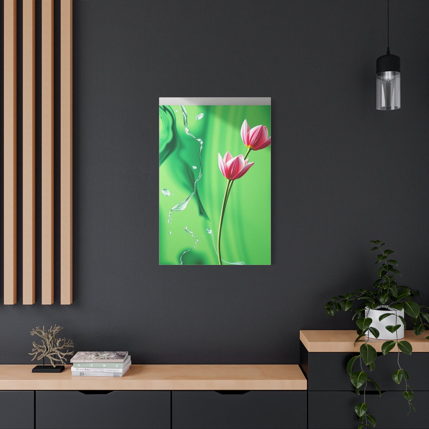 Supreme Green & Pink Canvas Art Collection Wall Art & Canvas Print