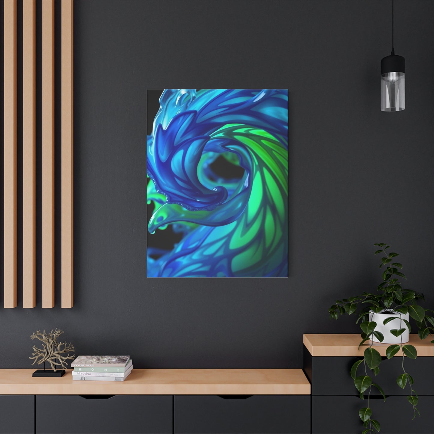 Masterpiece Blue & Green Art Vision Wall Art & Canvas Print