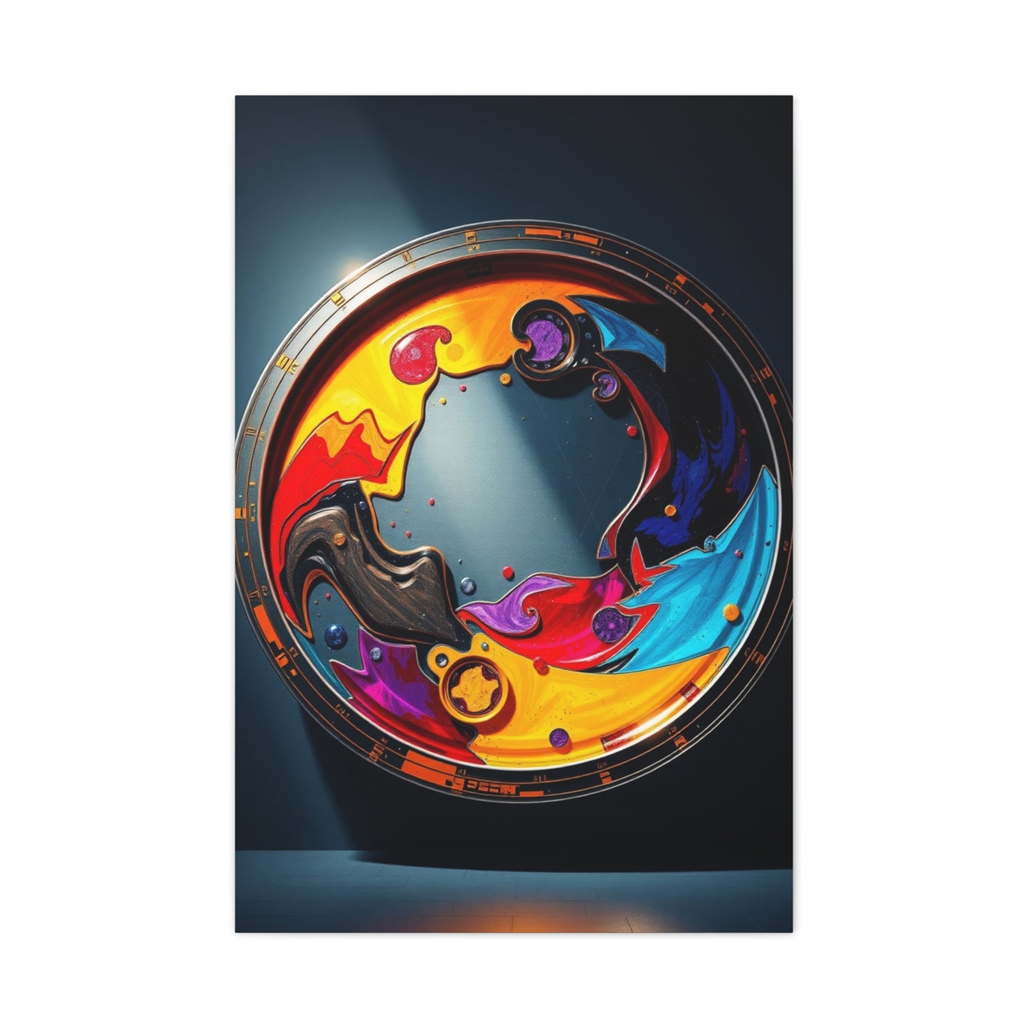 Masterpiece Circular Abstract Art Vision Wall Art & Canvas Print
