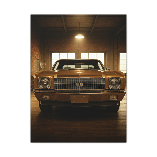 Chevrolet Chevelle SS Vintage Muscle Garage Wall Art & Canvas Prints