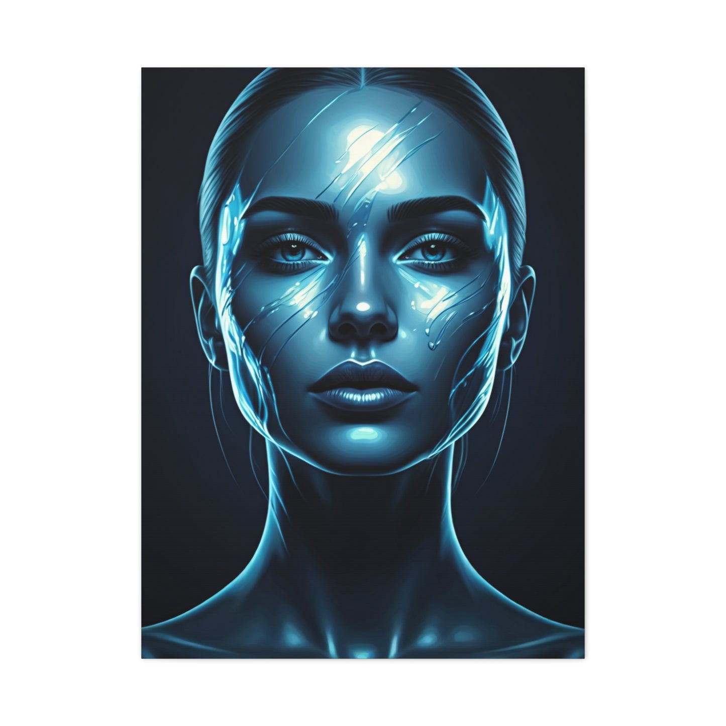 Luminous Blue Serenity Portrait Wall Art & Canvas Prints