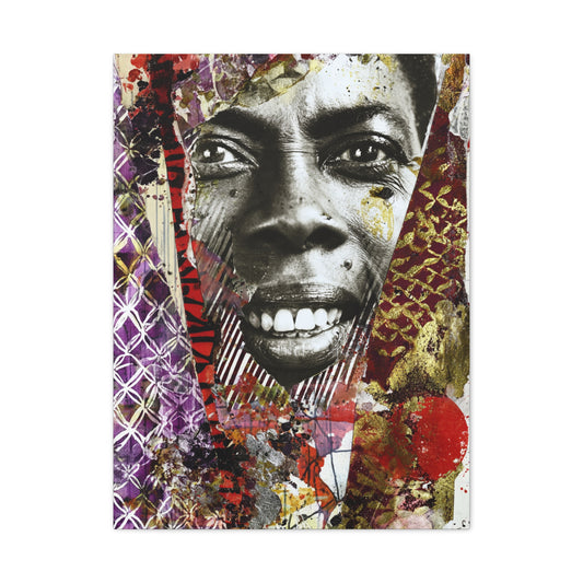Avant Garde Mixed Media Portrait Collage Wall Art & Canvas Print