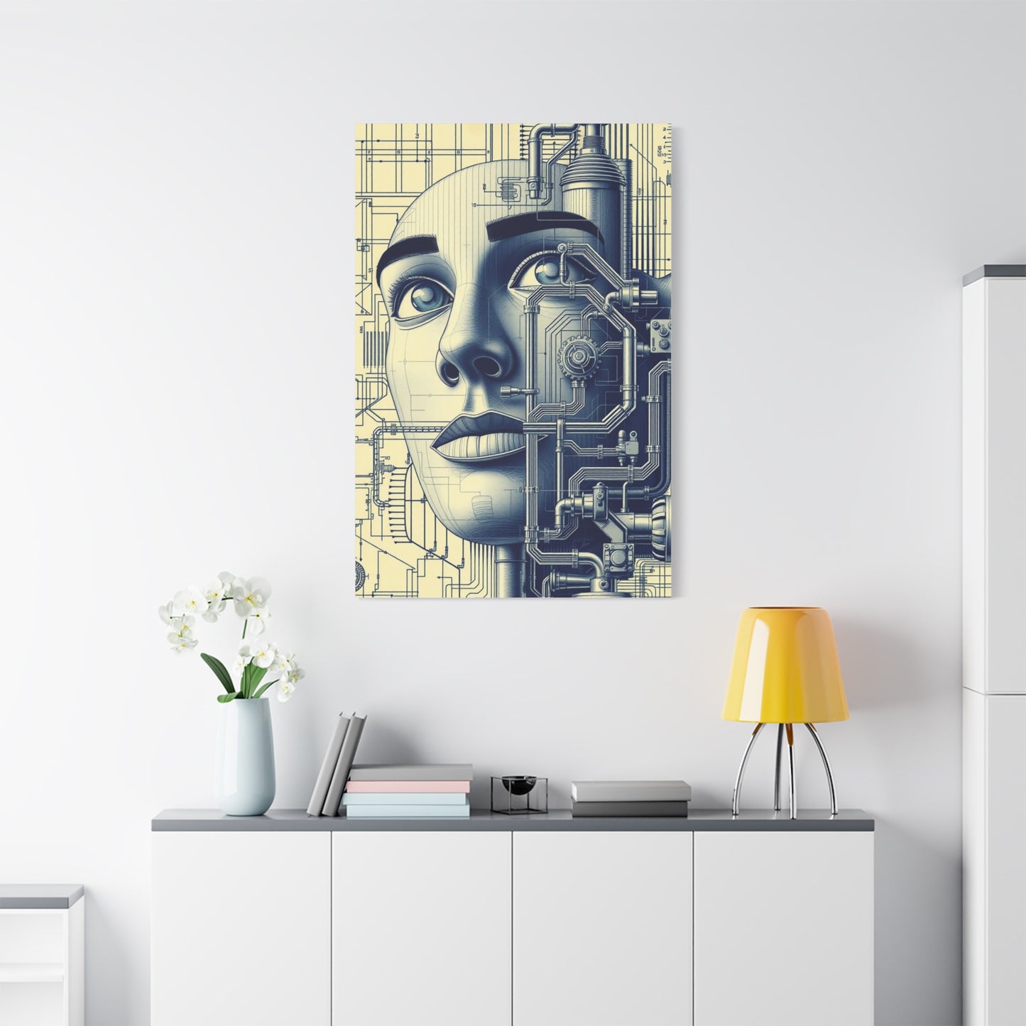 Engineering & Machinery Blueprints Art Luxury Canvas Wall Art & Canvas Print
