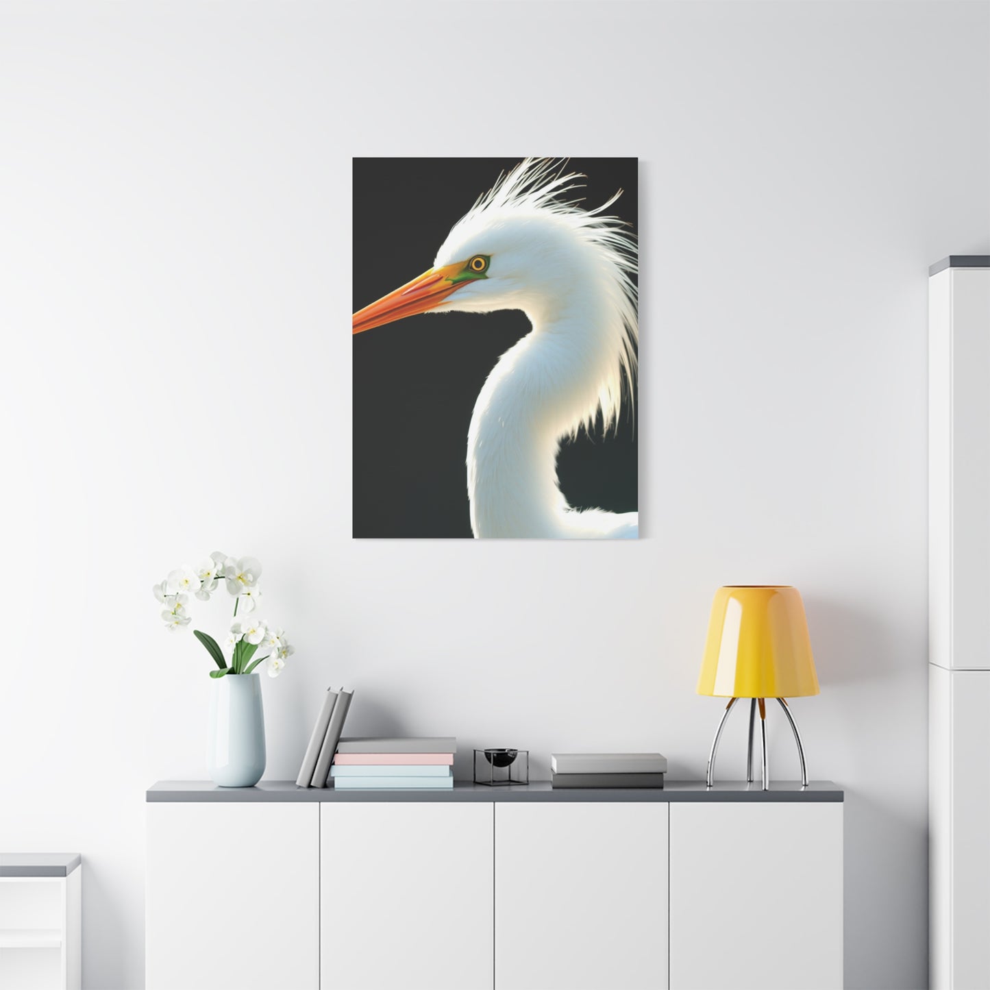 Masterpiece Egret Art Vision Wall Art & Canvas Print