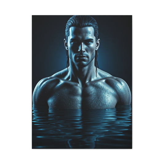 Blue Depth Masculine Form Wall Art & Canvas Prints