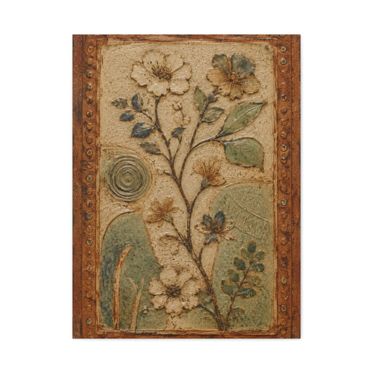 Textured Botanical Relief Study Panel Wall Art & Canvas Print