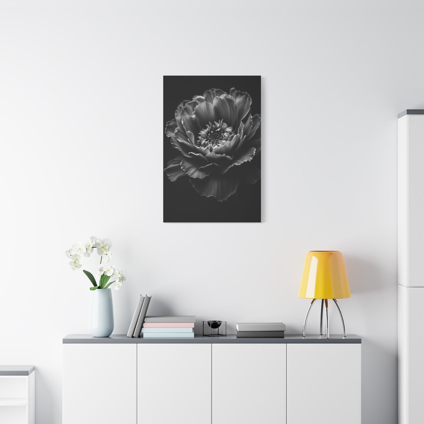 Layered Peony in Soft Shadow Wall Art & Canvas Prints