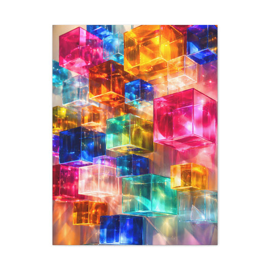 Luminous Acrylic-Glass Cubes Wall Art & Canvas Print