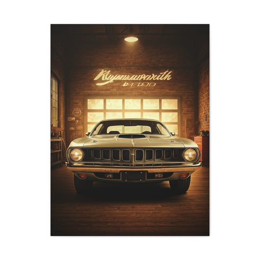 Plymouth Barracuda Cuda Vintage Garage Wall Art & Canvas Prints