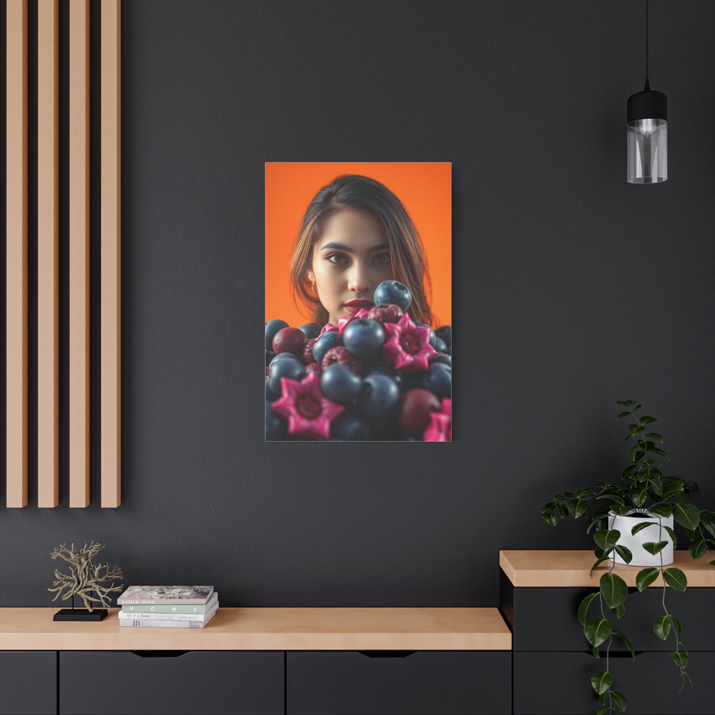 Vision Blush and Blueberry Art Art Wall Art & Canvas Print