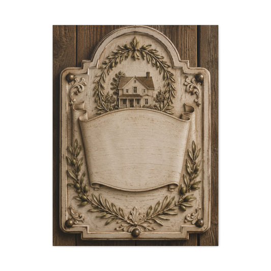 Home Blessing Carved Scripture Plaque Wall Art & Canvas Print