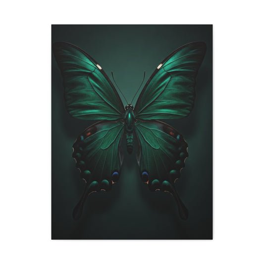 Symmetrical Emerald Butterfly Portrait Wall Art & Canvas Prints