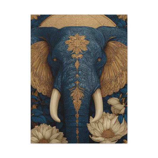 Ornamental Mandala Elephant Portrait Wall Art & Canvas Print