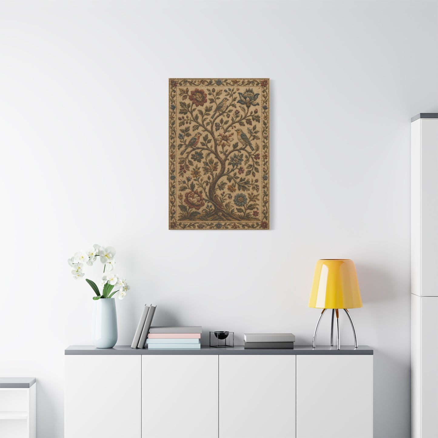 Ornate Botanical Tree Tapestry Panel Wall Art & Canvas Print