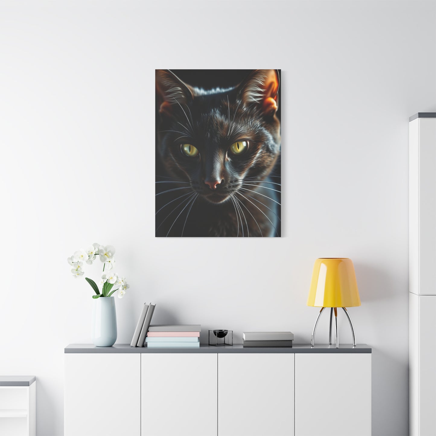 Vision Black Cat Art Art Wall Art & Canvas Print