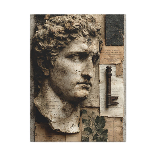 Antique Classical Bust Collage Wall Art & Canvas Print