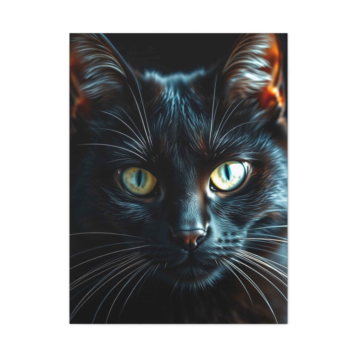 Masterpiece Black Cat Art Vision Wall Art & Canvas Print