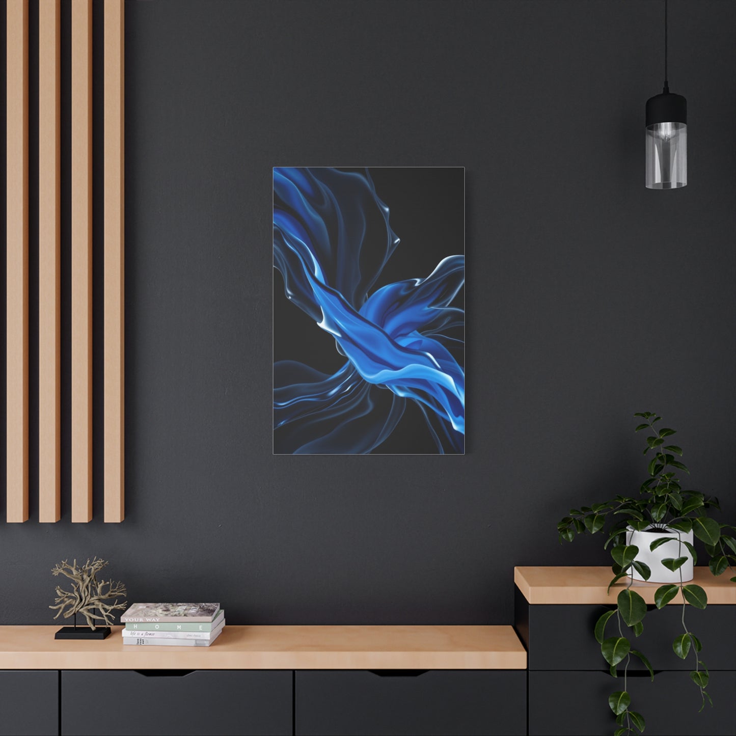 Supreme Black, White & Blue Art Collection Wall Art & Canvas Print