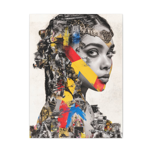 Avant Garde Collage Portrait Wall Art & Canvas Print