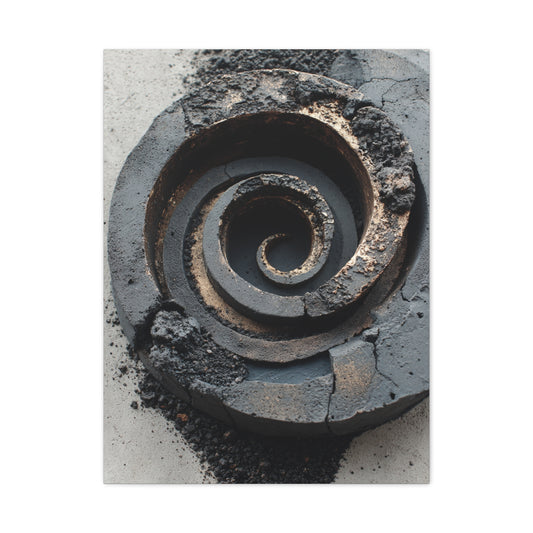 Industrial Spiral Form Abstraction Wall Art & Canvas Print