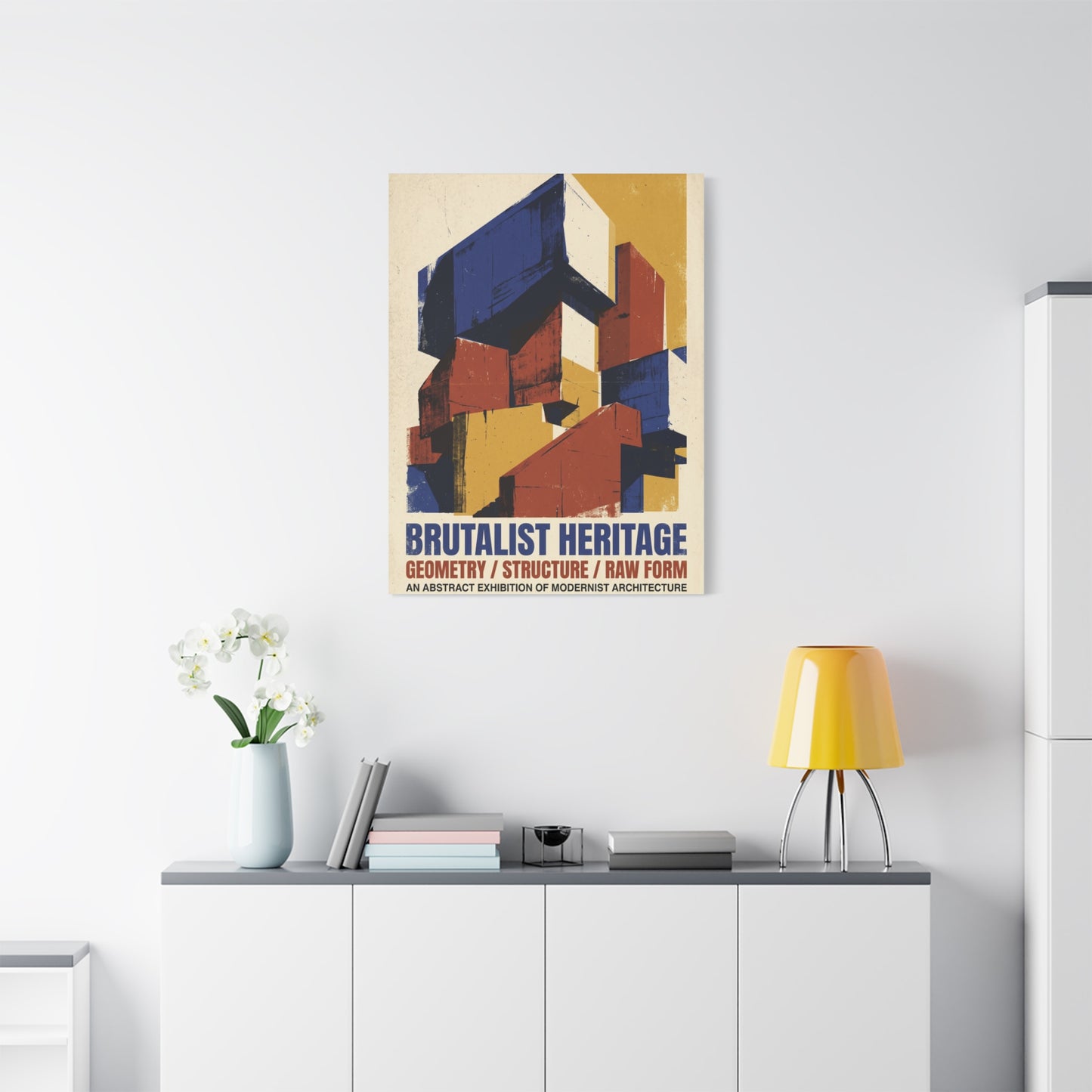 Brutalist Heritage Poster Geometry Wall Art & Canvas Print