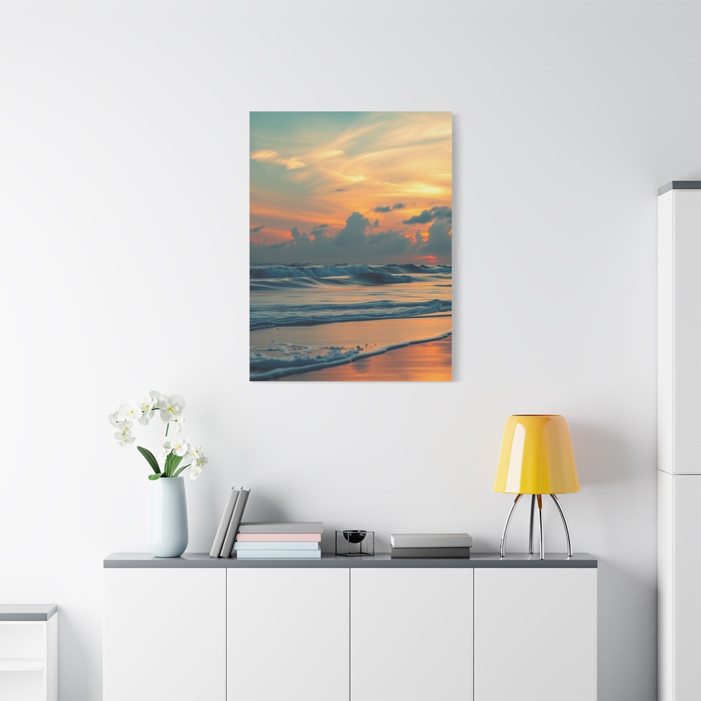 Elite Beach Sunrise and Sunset Art Vision Wall Art & Canvas Print