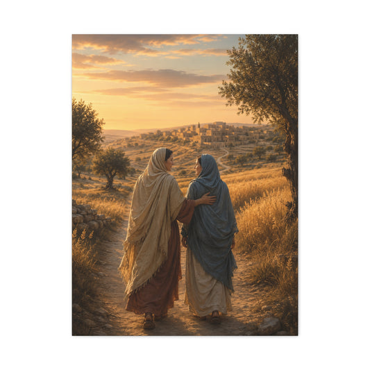 Golden Journey Companionship Landscape Wall Art & Canvas Print