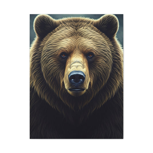 Vibrant Artistic Grizzly Portrait Wall Art & Canvas Prints
