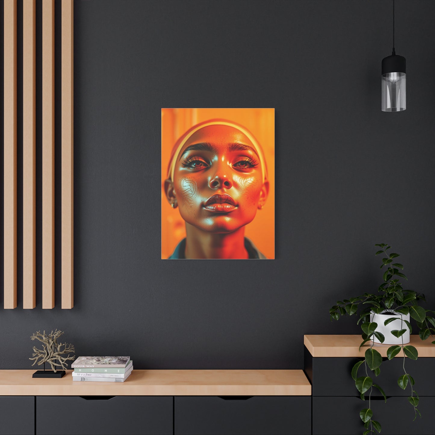Pop of Orange Art Luxury Canvas Wall Art & Canvas Print