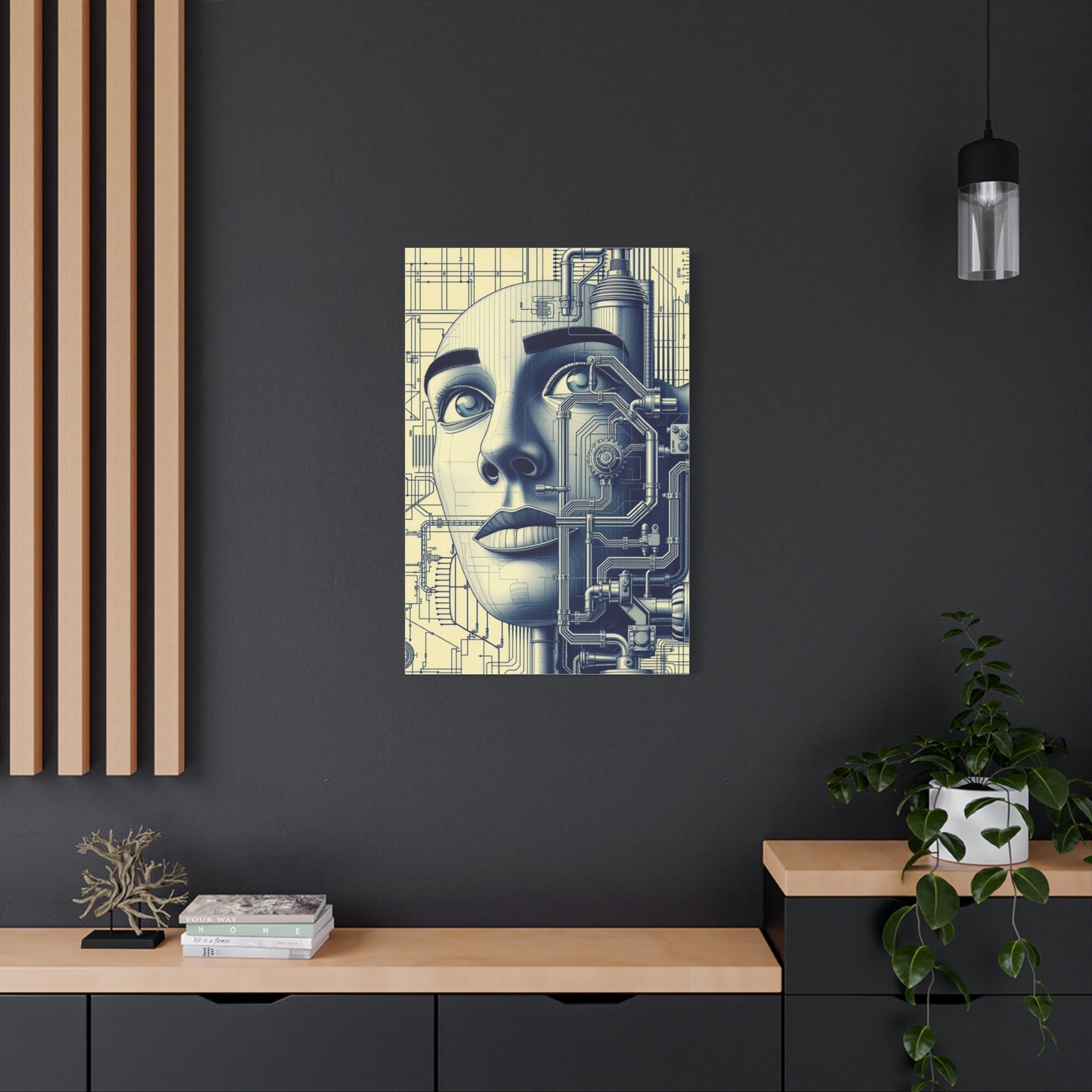 Engineering & Machinery Blueprints Art Luxury Canvas Wall Art & Canvas Print