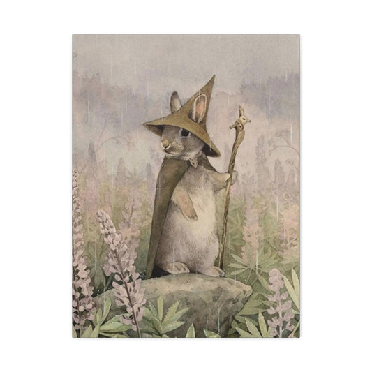 Old White Rabbit Painting Wall Art & Canvas Prints