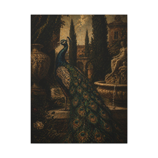 Renaissance Garden Peacock Wall Art & Canvas Print