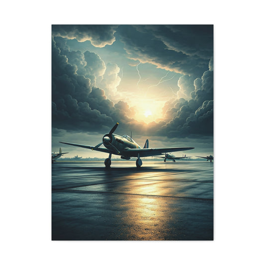 Storm Horizon Runway Flight Wall Art & Canvas Prints