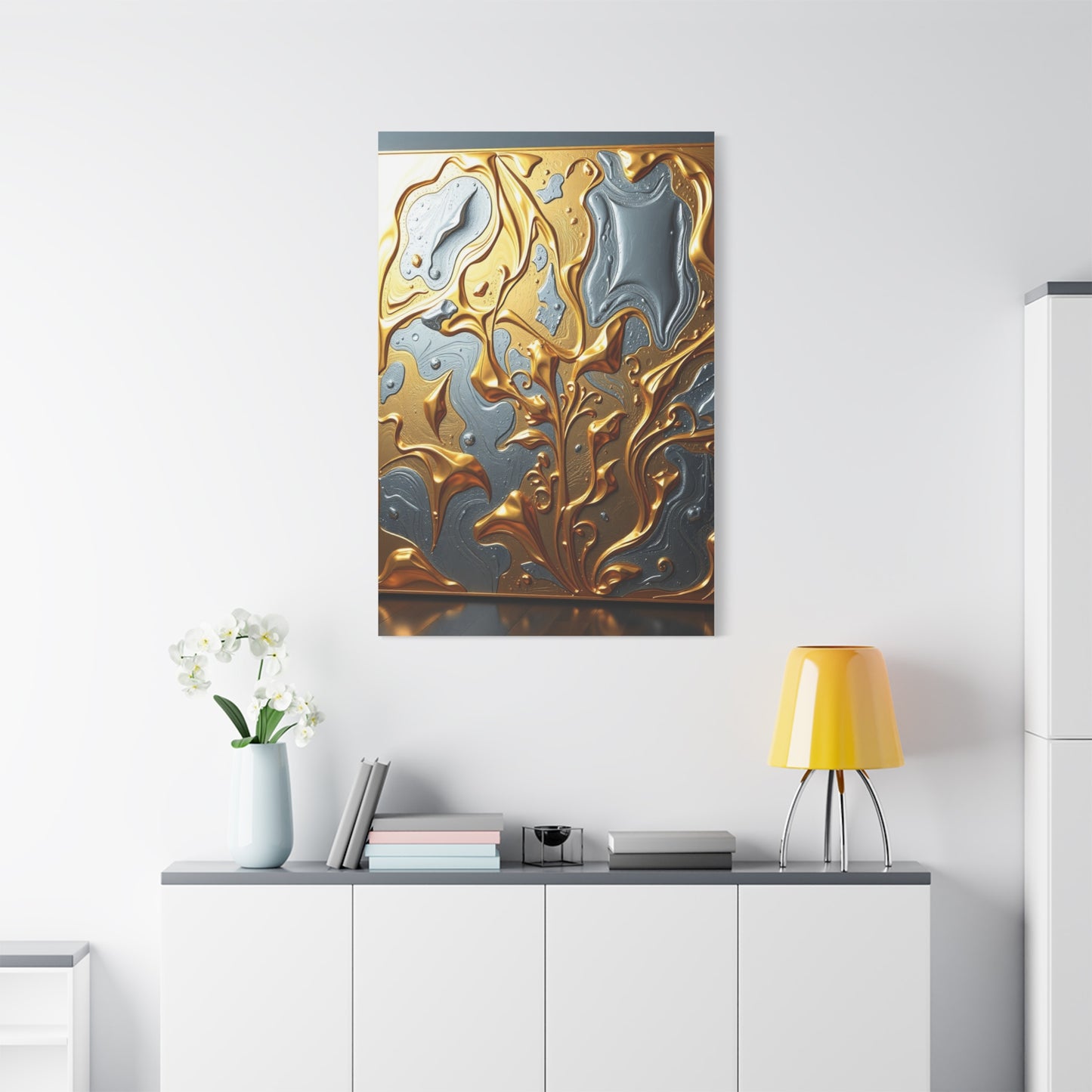 Elite Gold & Silver Canvas Art Vision Wall Art & Canvas Print